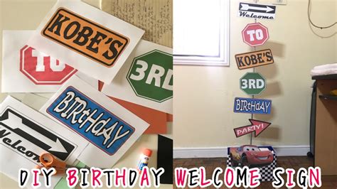 How To Make Birthday Welcome Sign Diy Birthday Party Welcome Sign