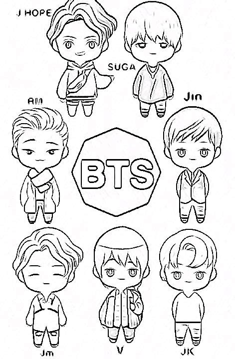 Bts Coloring Pages Easy Shefalitayal