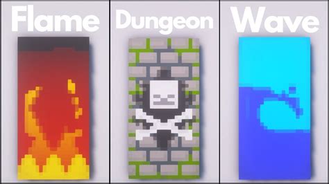 Minecraft 7 Cool Banner Designs 8 Tutorial Youtube