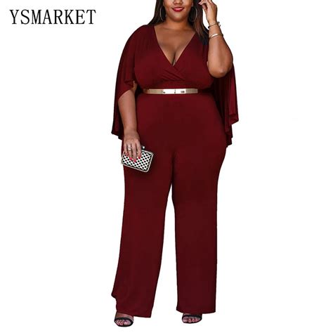 hot summer high waist slim fit jumpsuit for women plus size xl xxl xxxl elegant office style