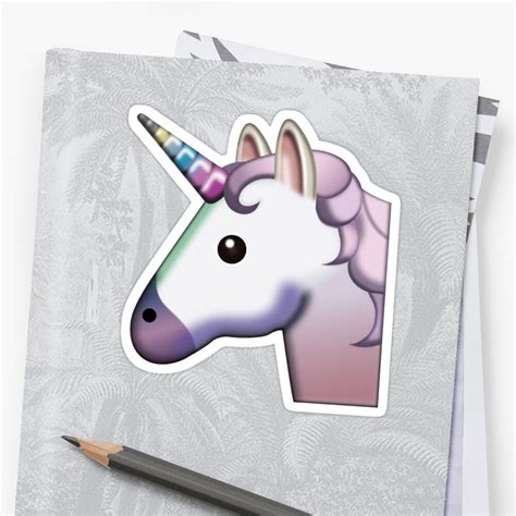 Unicorn Emoji Stickers By Elnenedavid Redbubble