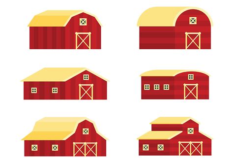 Red Barn Vector Icons 157988 Vector Art At Vecteezy