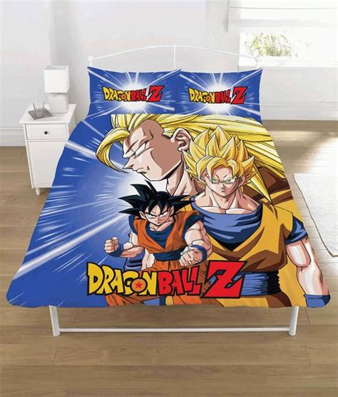 Float on a bed covered in smooth silk or rely on the luxury and practicality of egyptian cotton. Dragon Ball Z Double Duvet Cover Bedding Set