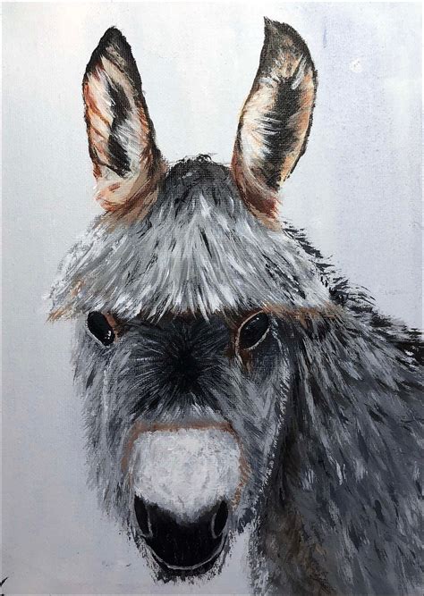 Donkey Art Original Acrylic Painting On Canvas Or Prints For Etsy