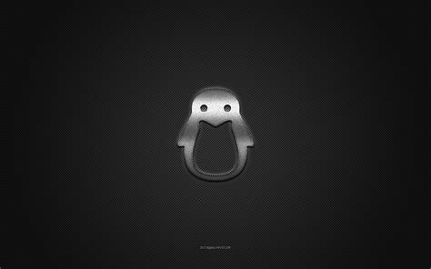 Download Wallpapers Linux Logo Silver Shiny Logo Linux Metal Emblem