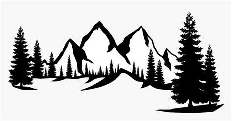 Mountain Silhouette Divider Illustration Hd Png Download Kindpng