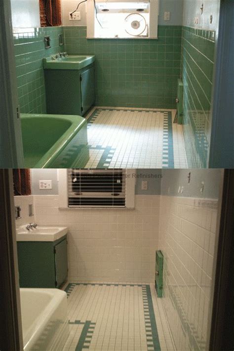 Example Of Tile Paint Before And After In A Bathroom Bathrooms