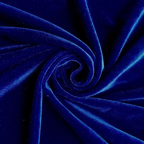 Princess Royal Blue Polyester Spandex Stretch Velvet Fabric By Etsy