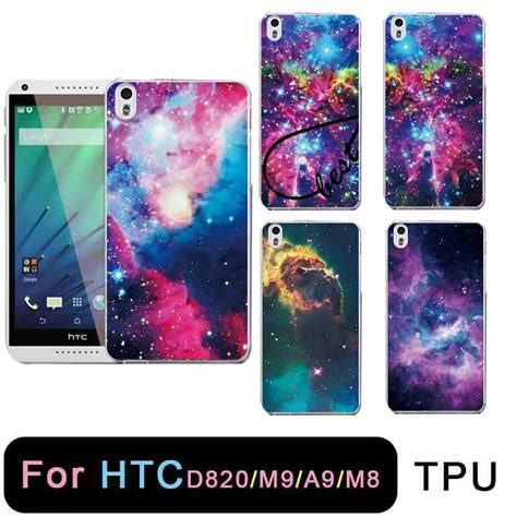 Qmswei Tpu Clear Phone Case For Htc M8 Soft Silicone Colorful Starry Star Sky Protective Cover