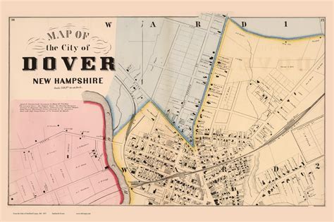 City Of Dover Wards 1 And 2 New Hampshire 1871 Old Town Map Reprint