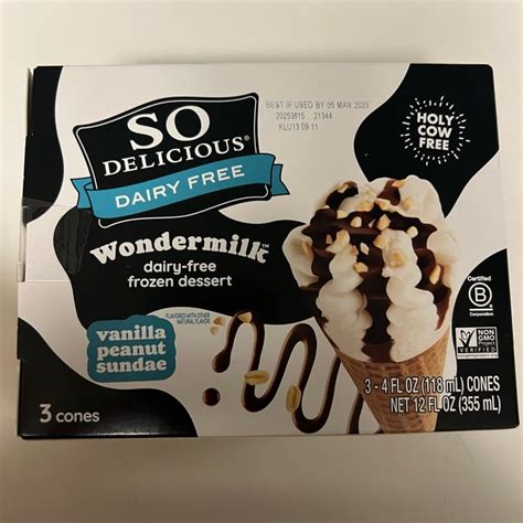 So Delicious Dairy Free Vanilla Peanut Sundae Wondermilk Frozen Dessert