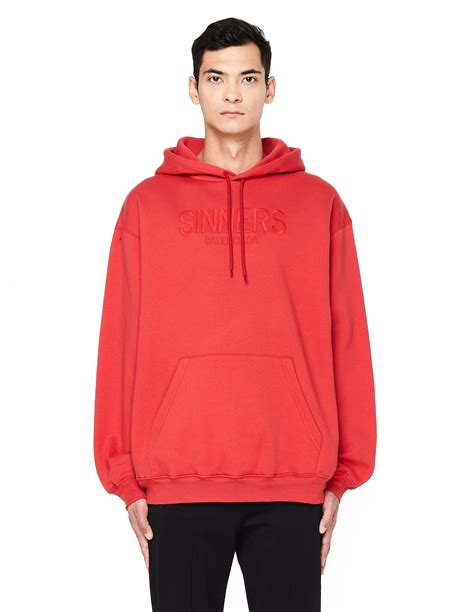 Mix & match this shirt with other items to create an avatar that is unique to you! Balenciaga | Sinners Embroidered Red Cotton Hoodie ...