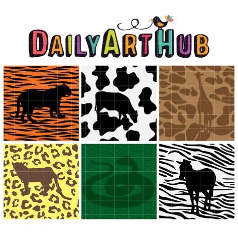 Animal Skins Clip Art Set Daily Art Hub Graphics Alphabets And Svg