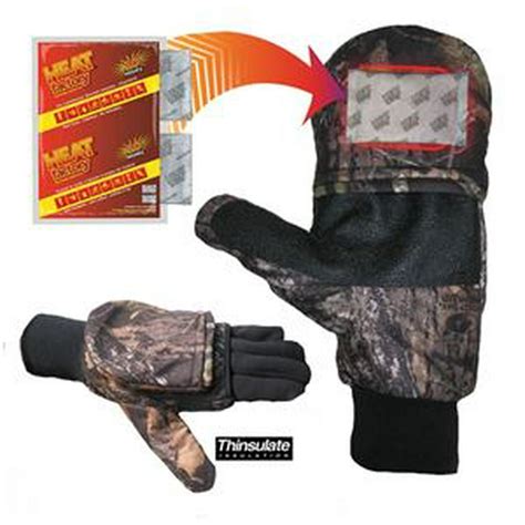Heat Factory Gloves With Pop Top Mittens With Hand Heat Warmer Pockets