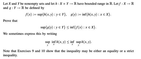Solved Let X And Y Be Nonempty Sets And Let H Xy → R Have