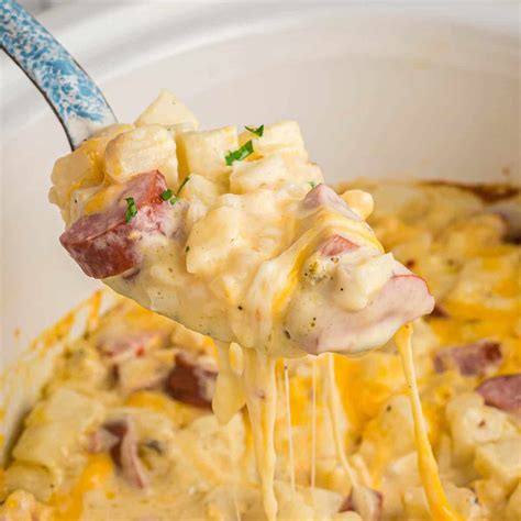 Slow Cooker Cheesy Kielbasa Hashbrown Casserole Recipes