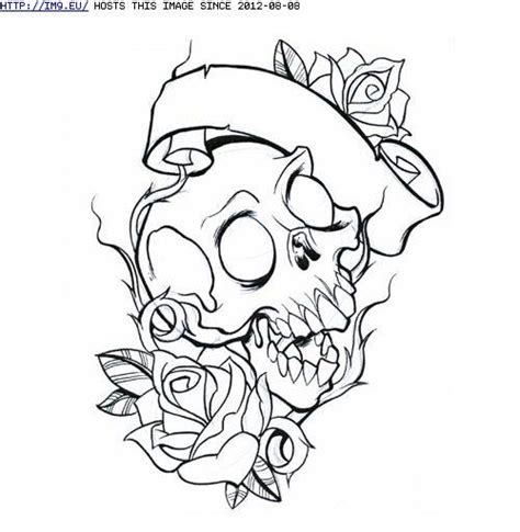 We have collected 38+ coloring page of roses and hearts images of various designs for you to color. rose and skull and banner | Skull tattoos | Pinterest ...