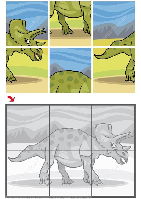 Triceratops Dinosaur Jigsaw Puzzle from Jigsaw puzzles. Great