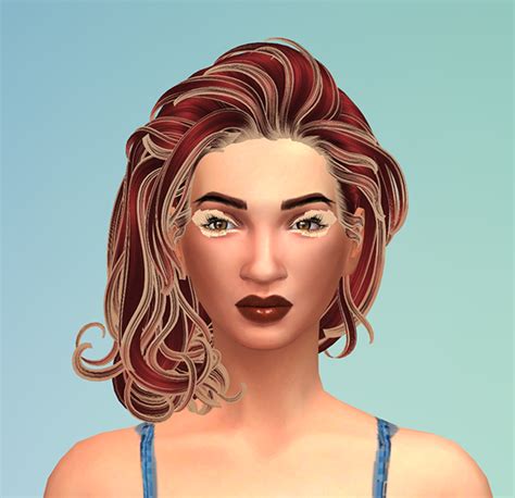 Sims 4 Cc Hair Blonde Streaks Wavespag