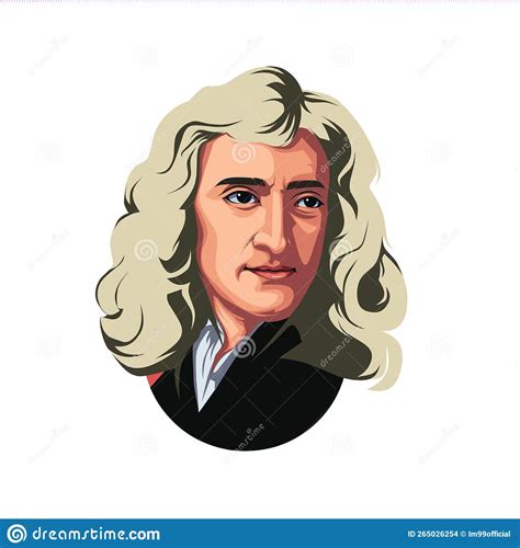 Isaac Newton Cartoon Vector 105046781