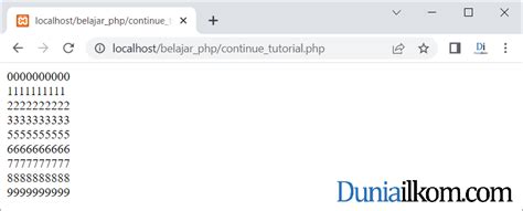 Mengenal Fungsi Continue Pada Php Kursus Web Programming Riset