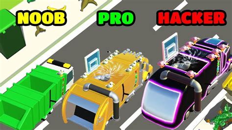 Garbage Truck 3d Gameplay Noob Vs Pro Vs Hacker Iosandroid