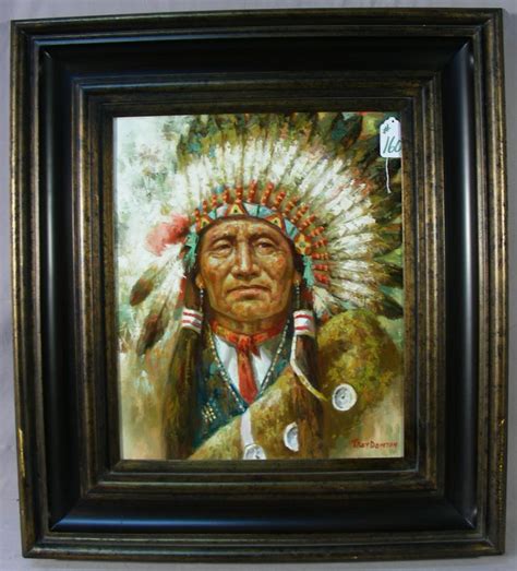 Sold Price Very Fine Original Oil On Canvas Indian Chief By Troy