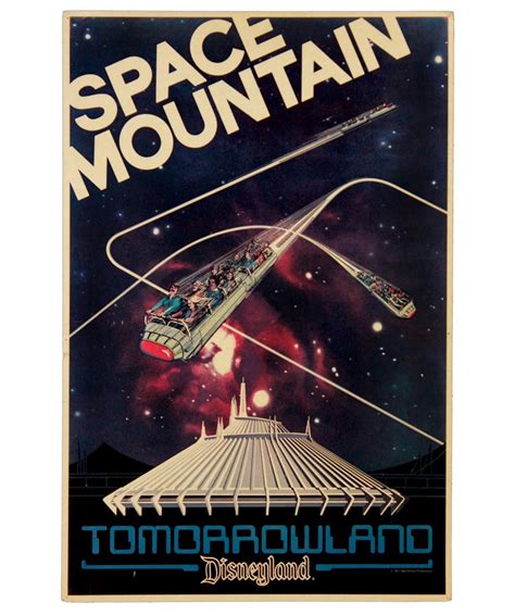 1977 Disneyland Space Mountain Mini Attraction Poster