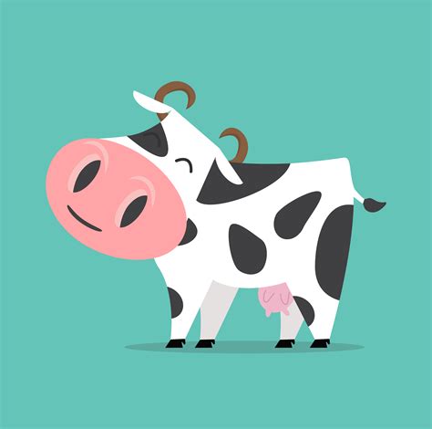 Cute Cartoon Cow - Download Free Vectors, Clipart Graphics & Vector Art