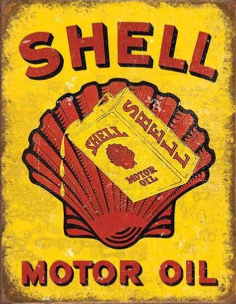 Shell Motor Oil Vintage Metal Signs Retro Metal Signs Retro Sign