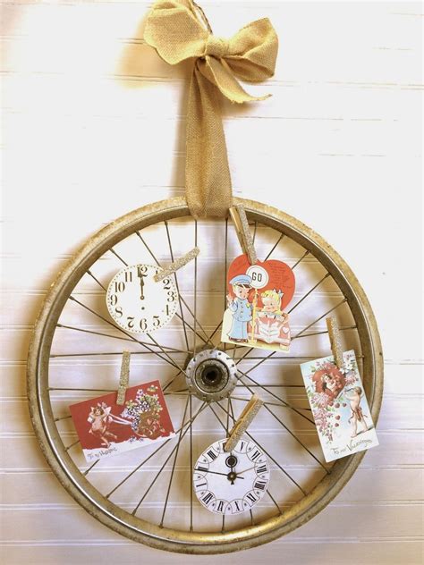 Repurposed Bicycle Wheel Recycled Home Decor Bicycle Wheel Decor
