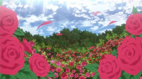 Rose Field In 2023 Anime Flower Anime Wallpaper Pattern Illustration