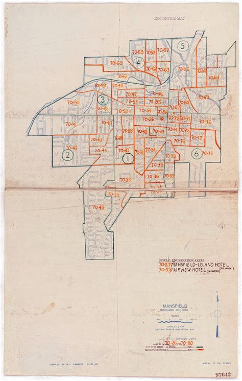 1950 Mansfield Census Enumeration Districts Map The Sherman Room At Mrcpl