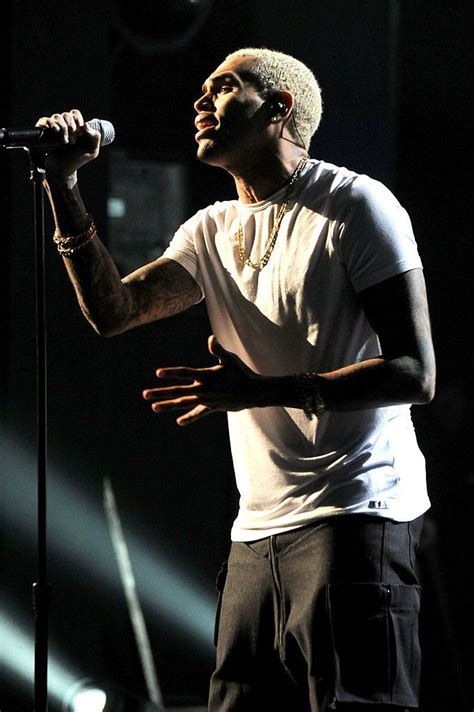 Singer Chris Brown Performs Onstage At The 2011 American Music Awards