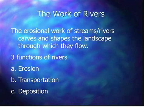 Ppt The Work Of Rivers Powerpoint Presentation Free Download Id219078