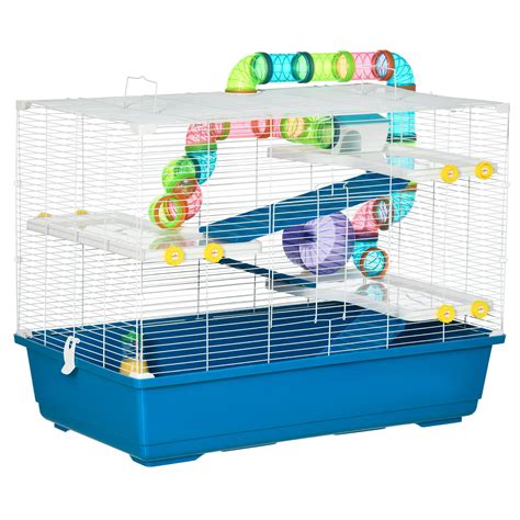 Buy Pawhut 31 Extra Large Hamster Cage With Tubes And Tunnels 4 Tier