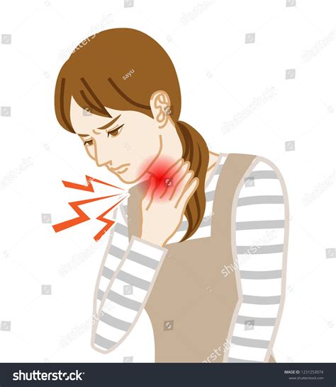 Sore Throat Physical Disease Image Clip Art Housewife Ad Spon