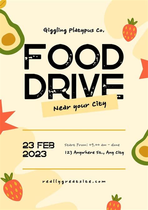 Free Food Drive Flyer Templates To Edit And Print Canva