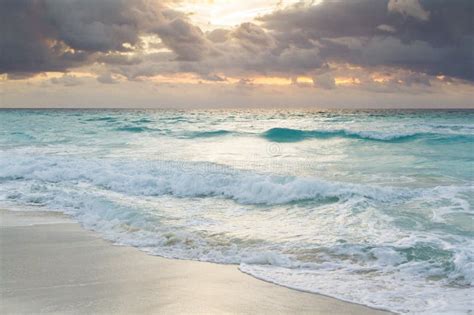 Beach of the Caribbean Sea stock photo. Image of cancun - 30751862