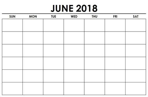 Editable June 2018 Calendar Blank Calendar Blank Calendar Calendar