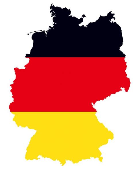 Germany Map And Flag Map Of Germany Flag Western Europe Europe