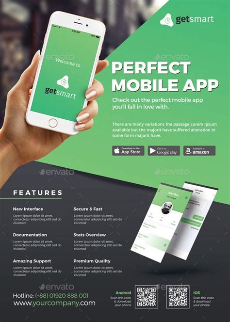 Mobile App Flyer Mobile App Flyer App Design Inspiration Mobile App