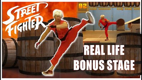 Real Life Street Fighter Barrel Bonus Stage Youtube
