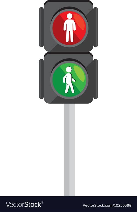Walk Traffic Light Semaphore Icon Royalty Free Vector Image