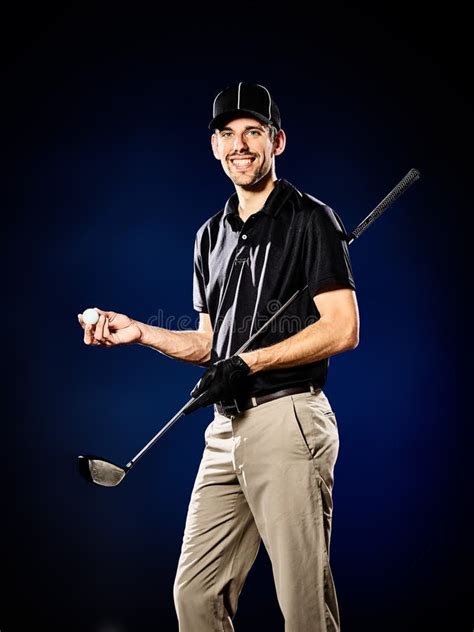 Man Golfer Golfing Isolated Stock Image Image Of Golfing Practicing