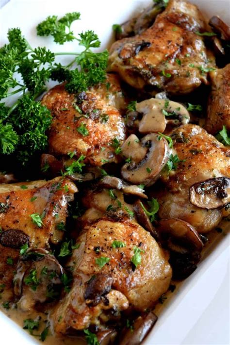 Maybe you would like to learn more about one of these? Creamy Mushroom Sauce Baked Chicken - Lord Byron's Kitchen