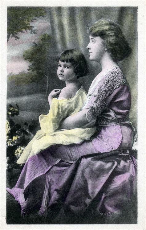 Vintage Postcard ~ Little Girl Wmother Chicks57 Flickr
