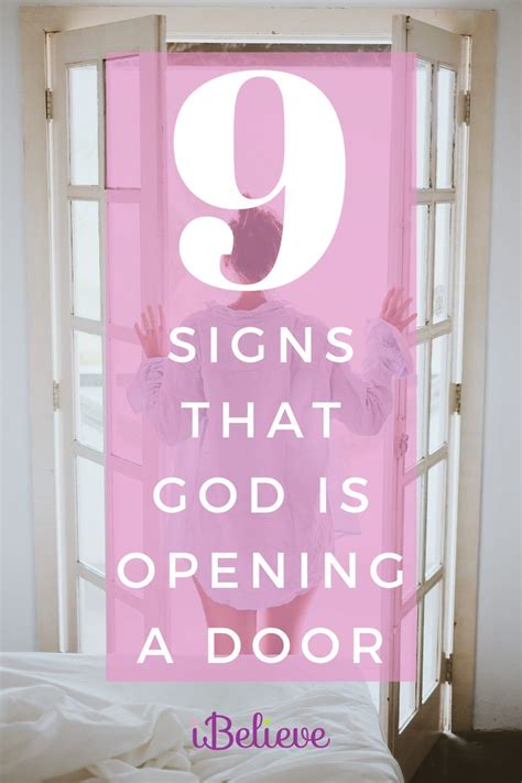 9 Signs That God Is Opening A Door Bible Devotions Bible Study