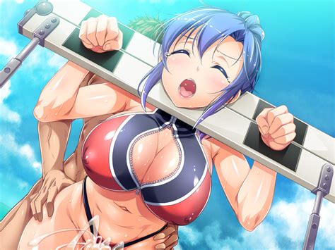 Ajishio Sakogawa Yuuki Original Venus Resort Kyonyuu Rankou Island Game Cg 1girl Armpits