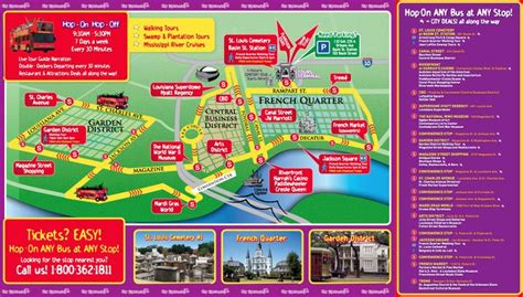 Tour Route And Map City Sightseeing New Orleans New Orleans Map